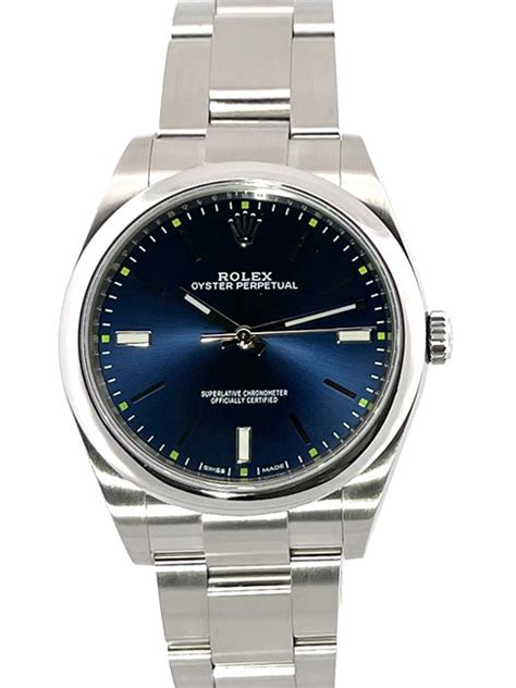 Rolex Oyster Perpetual 39 Ref. 114300 Zifferblatt Blau 